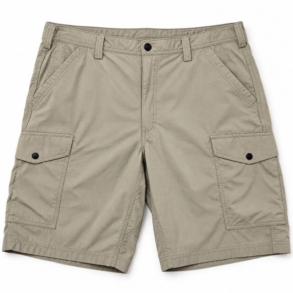 Duluth Trading Armachillo Cooling Cargo Shorts Tan 11" Ripstop Men's 40 NWT